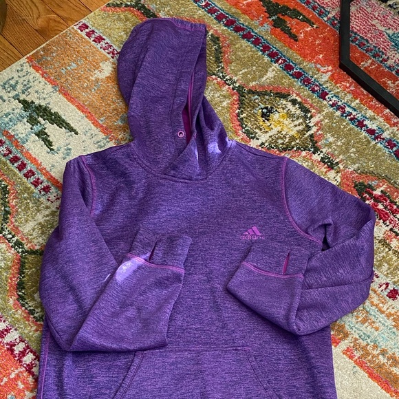 Adidas Climawarm thumhole purple hoodie. Size S - Picture 2 of 3